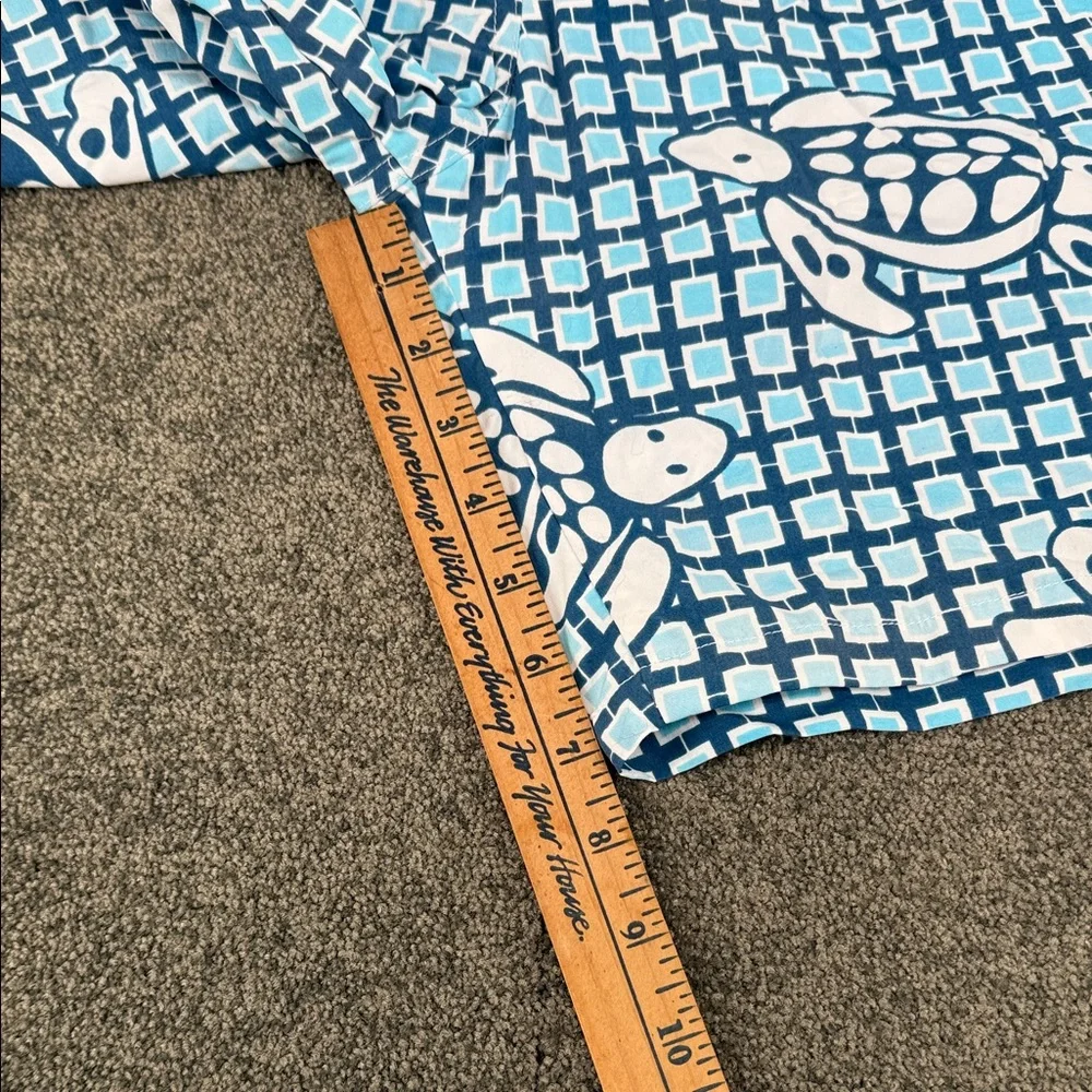 Peter Millar Swim Trunks Mens Medium Shorts Bottoms Blue Turtle Drawstring - Picture 8 of 10